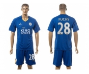 Leicester City #28 Fuchs Home Soccer Club Jersey 1