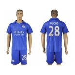 Leicester City #28 Fuchs Home Soccer Club Jersey