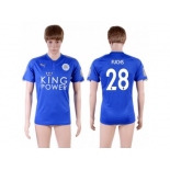 Leicester City #28 Fuchs Home Soccer Country Jersey