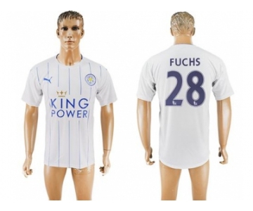 Leicester City #28 Fuchs SEC Away Soccer Club Jersey