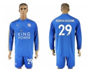 Leicester City #29 Benalouane Home Long Sleeves Soccer Club Jersey