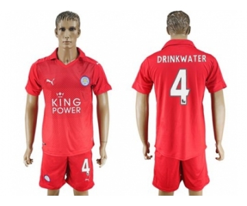 Leicester City #4 Drinkwater Away Soccer Club Jersey