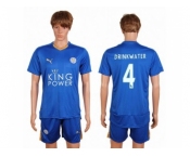 Leicester City #4 Drinkwater Home Soccer Club Jersey 2