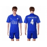 Leicester City #4 Drinkwater Home Soccer Club Jersey