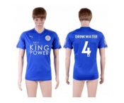 Leicester City #4 Drinkwater Home Soccer Country Jersey