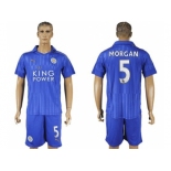 Leicester City #5 Morgan Home Soccer Club Jersey