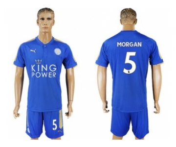 Leicester City #5 Morgan Home Soccer Club Jersey