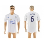 Leicester City #6 Huth SEC Away Soccer Club Jersey