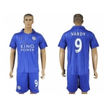 Leicester City #9 Vardy Home Soccer Club Jersey 1