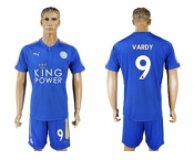 Leicester City #9 Vardy Home Soccer Club Jersey