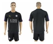 Leicester City Blank Black Goalkeeper Soccer Club Jersey