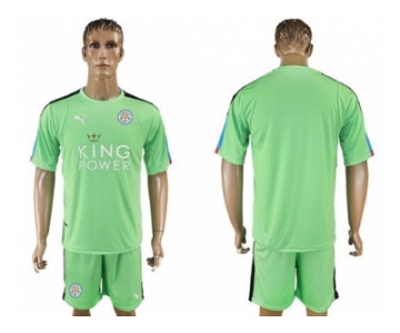 Leicester City Blank Green Goalkeeper Soccer Club Jersey