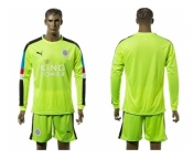 Leicester City Blank Green Long Sleeves Goalkeeper Soccer Club Jersey