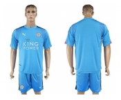 Leicester City Blank Light Blue Goalkeeper Soccer Club Jersey