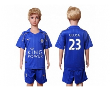 Leicester City #23 ULLOA Home Kid Soccer Club Jersey