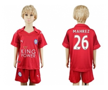 Leicester City #26 Mahrez Away Kid Soccer Club Jersey1