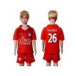 Leicester City #26 Mahrez Away Kid Soccer Club Jersey