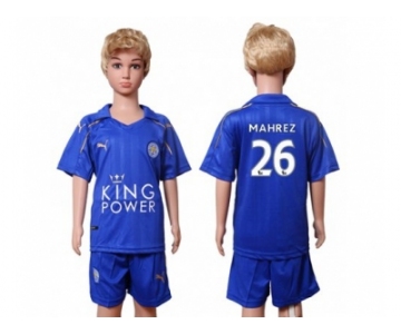 Leicester City #26 Mahrez Home Kid Soccer Club Jerseys