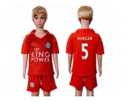 Leicester City #5 Morgan Away Kid Soccer Club Jersey