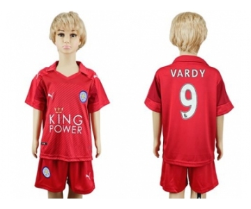 Leicester City #9 Vardy Away Kid Soccer Club Jersey1