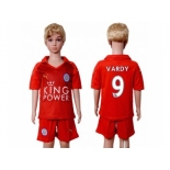 Leicester City #9 Vardy Away Kid Soccer Club Jersey