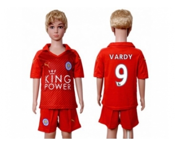 Leicester City #9 Vardy Away Kid Soccer Club Jersey