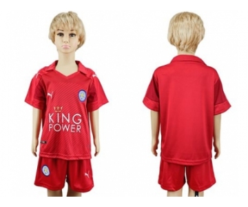 Leicester City Blank Away Kid Soccer Club Jersey1