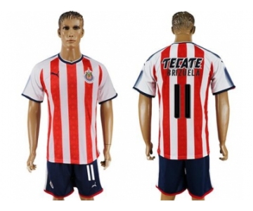 Guadalajara #11 Brizuela Home Soccer Club Jersey