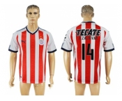 Guadalajara #14 A.Zaldivar Home Soccer Club Jersey1