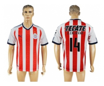 Guadalajara #14 A.Zaldivar Home Soccer Club Jersey1