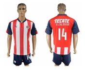 Guadalajara #14 A.Zaldivar Home Soccer Club Jersey2