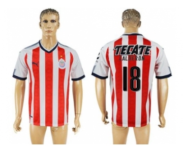 Guadalajara #18 Calderon Home Soccer Club Jersey1