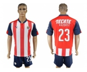 Guadalajara #23 Vazquez Home Soccer Club Jersey2