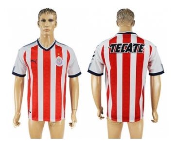 Guadalajara Blank Home Soccer Club Jersey1