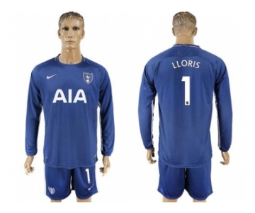 Tottenham Hotspur #1 LLORIS Away Long Sleeves Soccer Club Jersey