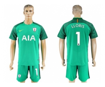 Tottenham Hotspur #1 Lloris Green Goalkeeper Soccer Club Jersey