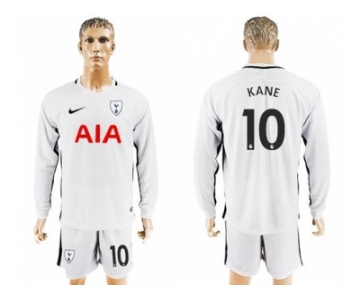 Tottenham Hotspur #10 Kane Home Long Sleeves Soccer Club Jersey