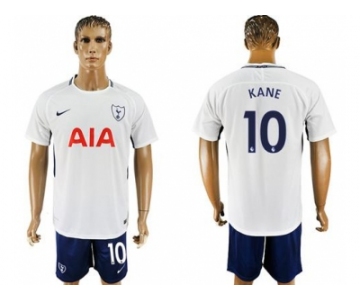 Tottenham Hotspur #10 Kane White Blue Soccer Club Jersey