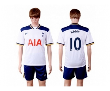 Tottenham Hotspur #10 Kane White Home Soccer Club Jersey3