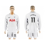 Tottenham Hotspur #11 Lamela Home Long Sleeves Soccer Club Jersey