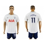 Tottenham Hotspur #11 Lamela White Blue Soccer Club Jersey