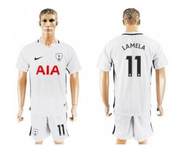 Tottenham Hotspur #11 Lamela White Home Soccer Club Jersey