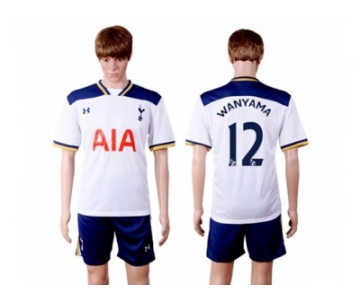 Tottenham Hotspur #12 Wanyama White Home Soccer Club Jersey1