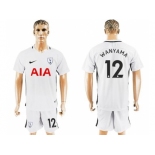 Tottenham Hotspur #12 Wanyama White Home Soccer Club Jersey