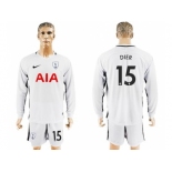 Tottenham Hotspur #15 Dier Home Long Sleeves Soccer Club Jersey