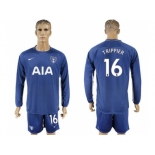 Tottenham Hotspur #16 Trippier Away Long Sleeves Soccer Club Jersey