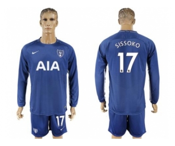 Tottenham Hotspur #17 Sissoko Away Long Sleeves Soccer Club Jersey