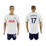 Tottenham Hotspur #17 Sissoko White Blue Soccer Club Jersey