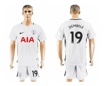 Tottenham Hotspur #19 Dembele White Home Soccer Club Jersey