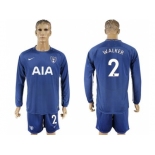 Tottenham Hotspur #2 Walker Away Long Sleeves Soccer Club Jersey